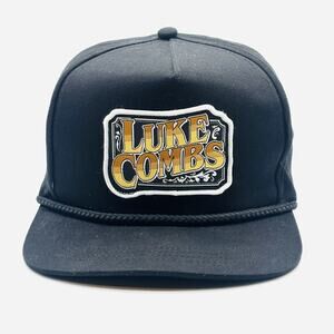 Country Music Star Luke Combs Black SnapBack Trucker Hat Patch